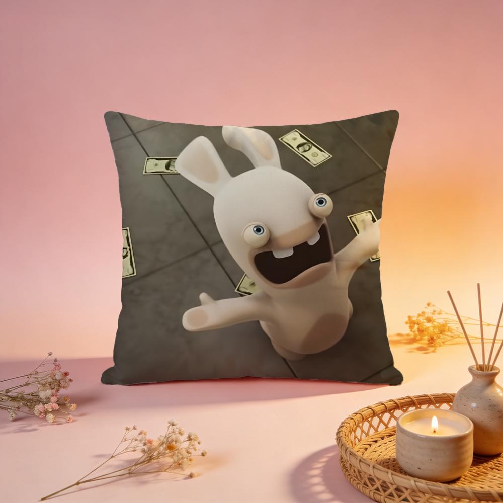 Popular RRabbids Invasionable Cushion Cover Comfortable Durable Pillow Cover MultiScene for Home Office Car Sofa