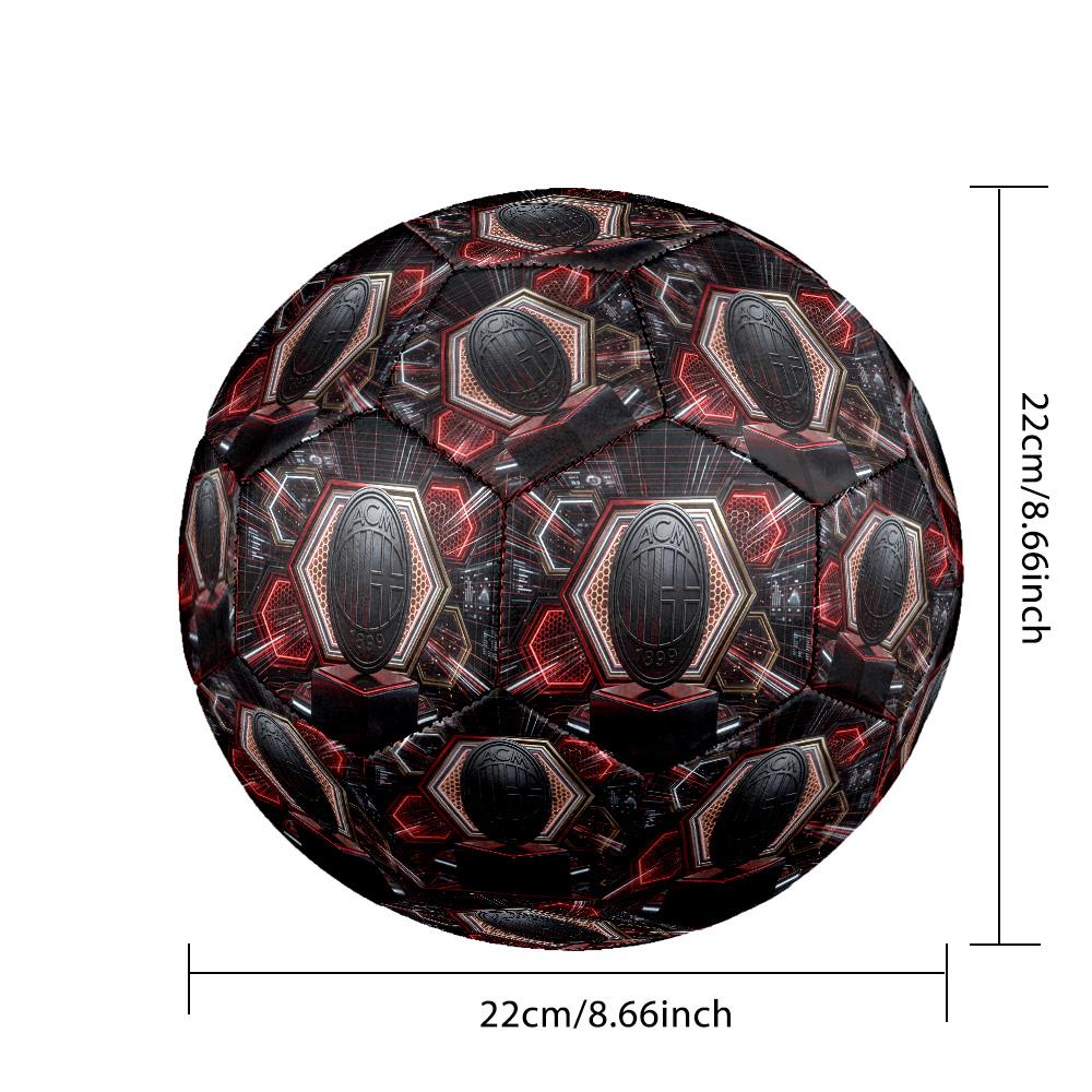 Pallone da calcio Tema AC Milan Taglia 5 Pallone da calcio Tocco Morbido Pallone da calcio per Allenamento Professionale per Sport all'Aperto