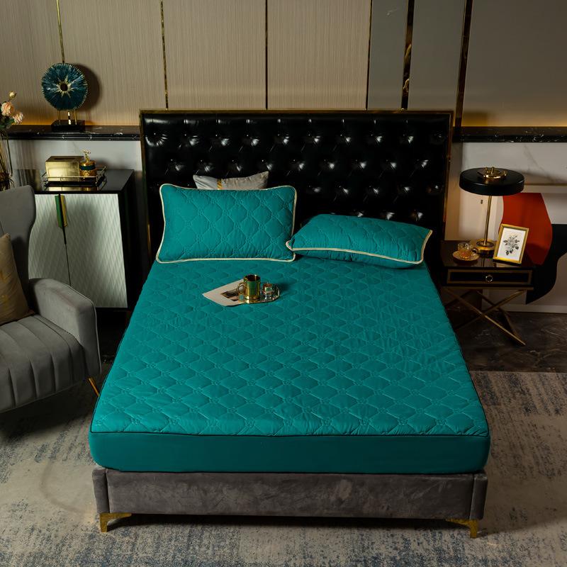 Home Elastic Skirt Fitted Sheet Set Ruffle Skirt Quilt Elastic Fitted Single Double Bedspread On The Bed Sheet