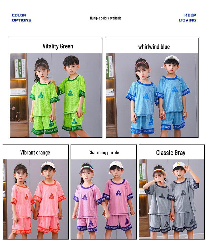 Kids' Quick-Dry Summer 2025 Sports Set: Short-Sleeved Top & Shorts