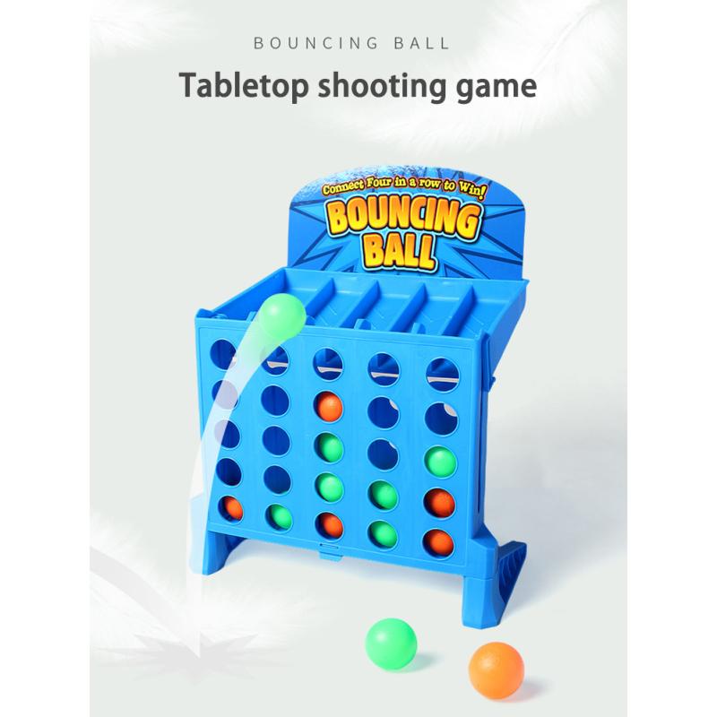 Board Games Bounce Balls Shots Educational Connect 4 Game Bouncing Linking Shots Toy Parent-child