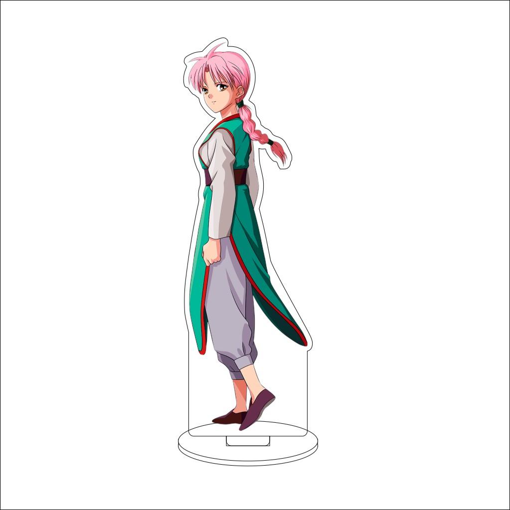 

16CM Anime YuYu Hakusho Cosplay Acrylic Stand Ornaments Minamino Shuuichi/Hiei Figure Stand Halloween Gifts 16CM