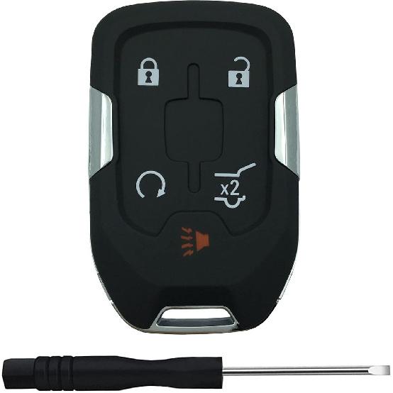 Replacement Keyless Entry Remote Key Fob Shell Case for GMC Acadia Terrain Yukon Chevy Suburban Tahoe Car Key Fob Cover (5 Button-B)