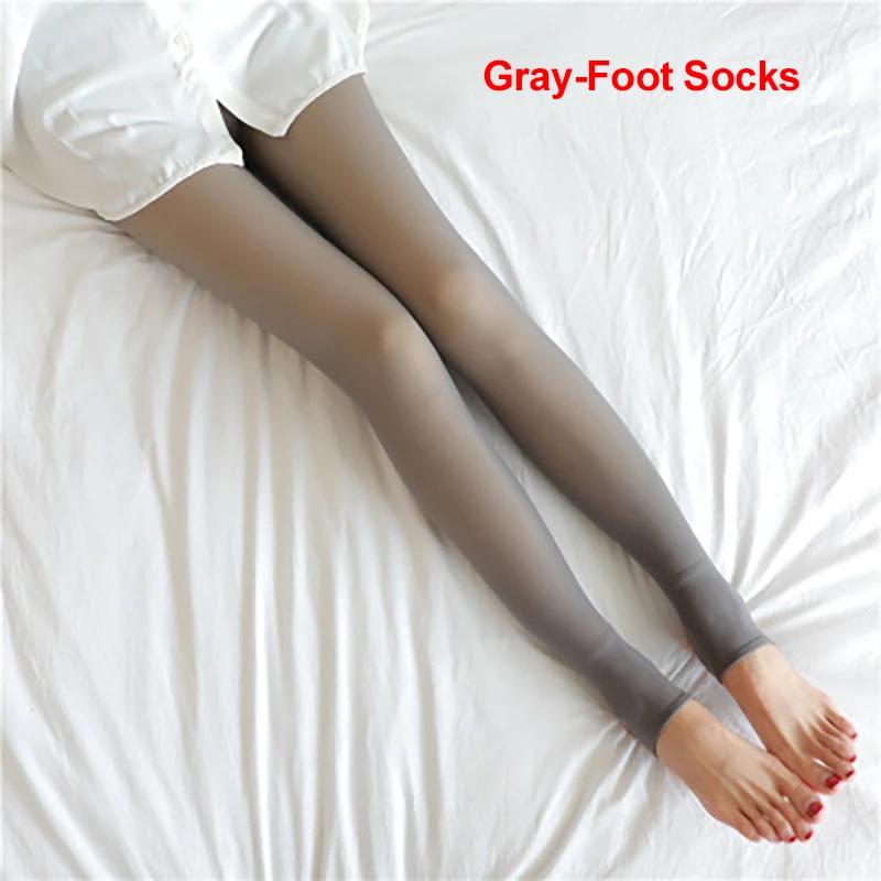 Thicken Warm Tights For Women Winter Thermal Stockings Leggings Sexy Translucent Fleece Velvet Tights Pantyhose Female Pants