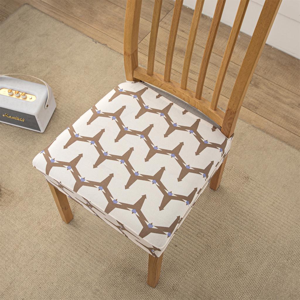 New Color Elastic Chair Cover Printed All-Inclusive Non-Slip Dining Chair Cushion Cover Home Hotel One-Piece Chair Cover