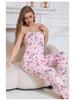 Three-Piece Pajama Set: Robe, Long Pants & Camisole In European & American Sizes