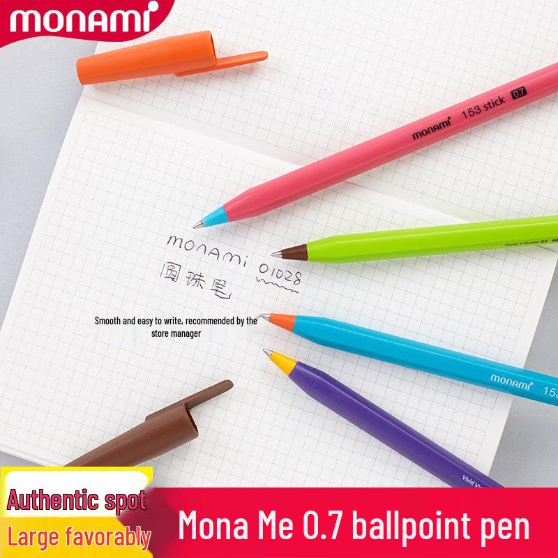 Monami 0.7mm Quick-Dry Two-Tone Signature Ballpoint Pen 01028 Purple Barrel чёрный