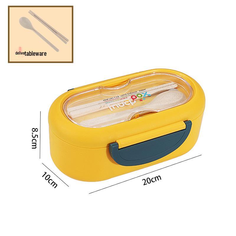 Portable Wheat Straw Bento Box: Insulated, Multi-Compartment, Japanese-Style, Microwave Safe for Office Workers & Students