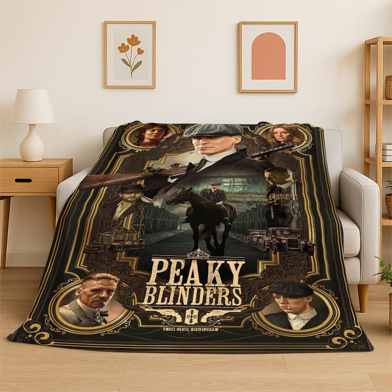 Classic P-Peaky Blinders Tommy Shelby Soft Flannel Throw Blanket,Cozy Blanket for Bed,Couch,Sofa,Bedroom,Living Room,Picnic kid