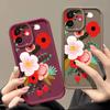 For iPhone 16 Case Cartoon Flower Pattern Shockproof TPU Silicone Soft Cover For iPhone 13 14 15 Pro Max 12 11 iPhone 16 Pro Max Funda