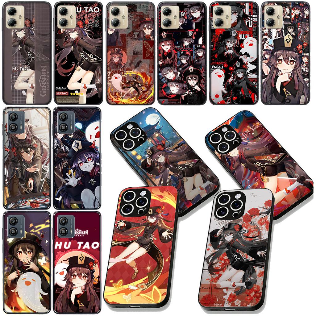 Genshins Impacts Hu Tao HuTao Phone Case for Motorola Moto G86 G14 G35 G34 G45 G55 G67 G75 G85 G24 G15 G54 G57 Power Soft Cover