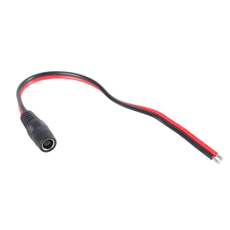 DC7909 Power Pigtails Cable 8mm Male/Female Plug to Bare Wire Open End Repair Cable 14AWG Barrels Power Wire Supply