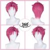 Rose Red Bangless Anti-upturned Short Hair Synthetic Wig | Animated Film KPop Demon Hunters Character Abby Cosplay Wig Halloween