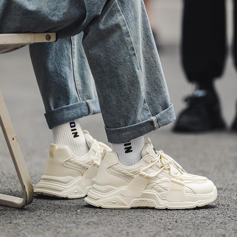 Adult Size Non Slip Wear-resistant Fashionable Retro Outdoor Thick Sole Running Shoes Casual Sports Men's Shoes Dad Shoes