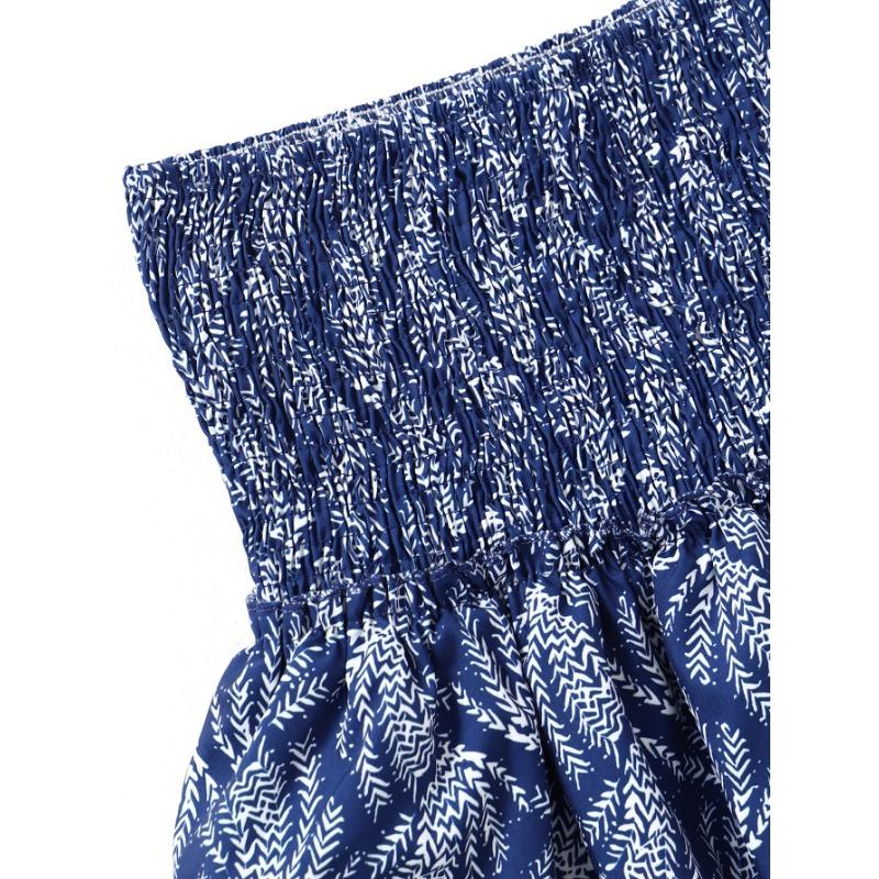 Φλοράλ Πλισέ Κοντή Φούστα Για Γυναίκες Vintage Γυναικεία Ψηλόμεση Μίνι Φούστα με Βολάν Γυναικείο Φόρεμα Διακοπών Μποέμ