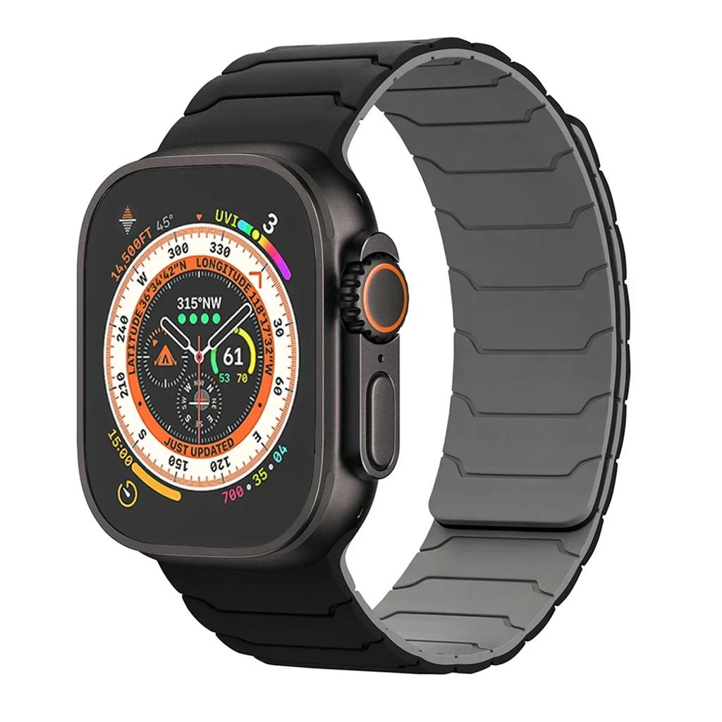 Silicone Magnetic Strap for Apple Watch Band Ultra 3 49mm Series 11 46mm 9/8/7 45 41mm Sport Bracelet IWatch 6 5 4 SE3 44mm 40mm