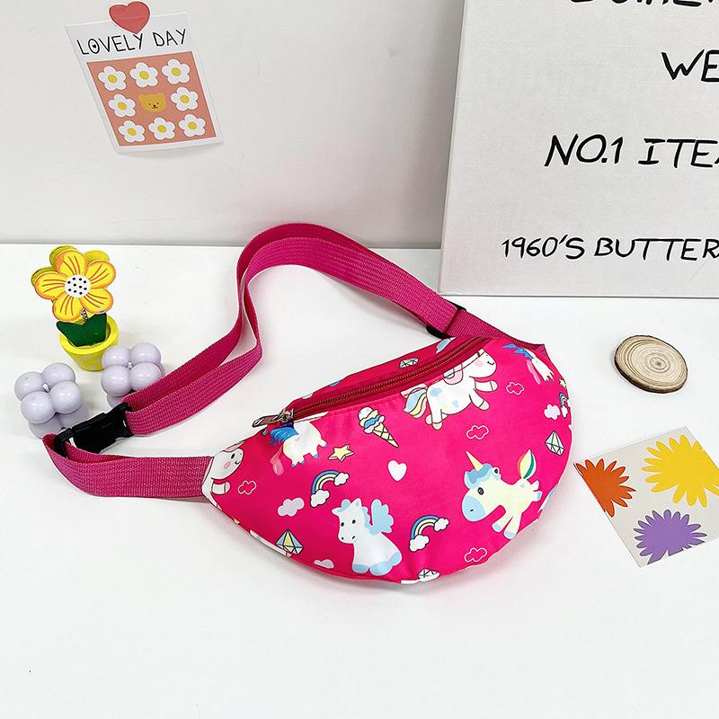 Boys and Girls Fanny Pack Gift Bag Children's Breast Bag New Cartoon Dinosaur Unicorn Shoulder Messenger Bag