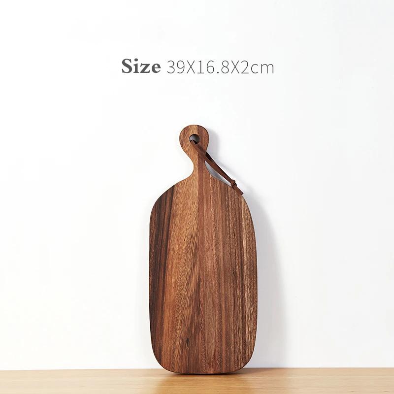 

Японская деревянная тарелка для пиццы Деревянная столовая посуда для стейков Доска для хлеба Деревянный поднос Набор тарелок для западной кухни Тарелка для стейков из цельного дерева