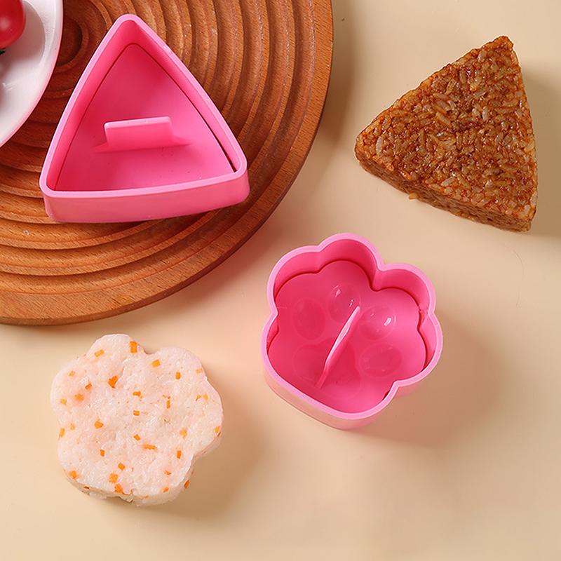 Onigiri Mould Japanese Bento Rice Mold Maker Kit Non Stick Rice Mould For Kid Lunch Kitchen Gadgets Portable Rice Ball Maker