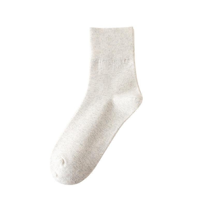 Damen Herbst- und Wintertrend Reine Baumwolle Einfarbig 5A Antibakteriell und Desodorierend Lange Socken