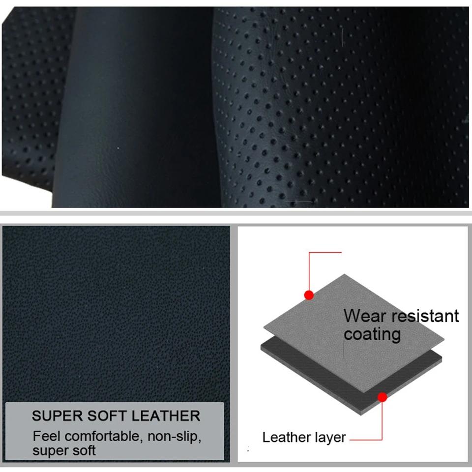 GLK X204 2008-2012 Black Artificial Leather Car Steering Wheel Cover For Mercedes Benz C-Class W204