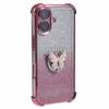 For iPhone 16 Case Butterfly Kickstand Glitter TPU Shockproof Phone Cover - Blue
