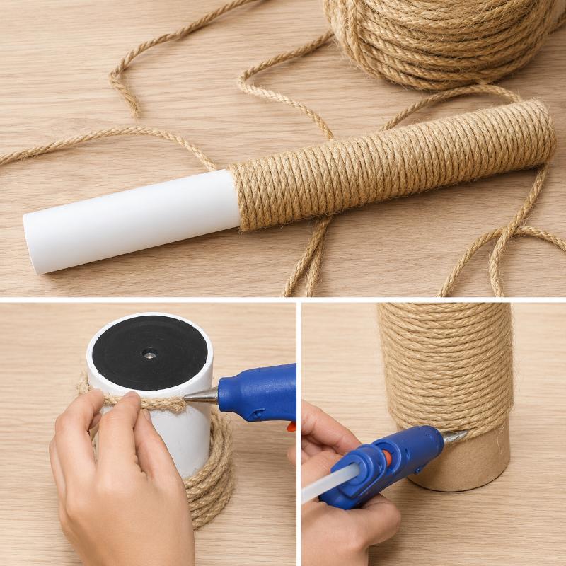 Natural Jute Cat Scratcher Rope 10M Heavy Duty Tear Resistant for Cat Grinding Claws Outdoor Interactive Play Supplies