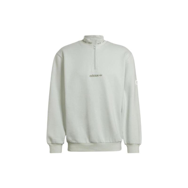 adidas Orijinaller Trefoil Logolu Düz Spor Kapüşonlu Sweatshirt Erkek Üstler Açık Yeşil HM2657