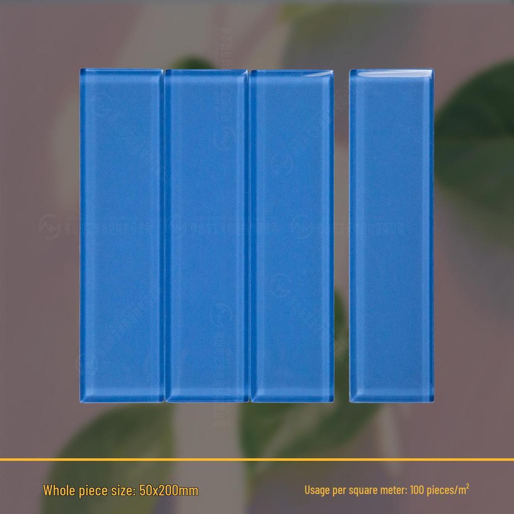 Dopamine Glass Handmade Tile: 50x200mm for Bathroom, Kitchen, Bar, and Shop Walls