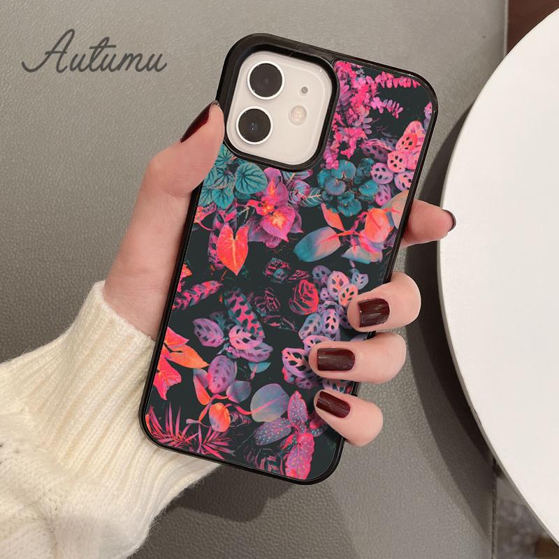 Plants Palms Jungle Phone Case for iPhone 11 12 13 14 Pro Max mini X XR XS SE 2020 6S 7 8 Plus Samsung Galaxy S21 S22 shell