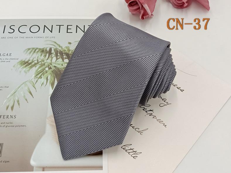 Herren Formell 8cm Schwarz Gestreifte Krawatte, Polyester-Seide, Jacquard Garngefärbt, Handgestrickt.