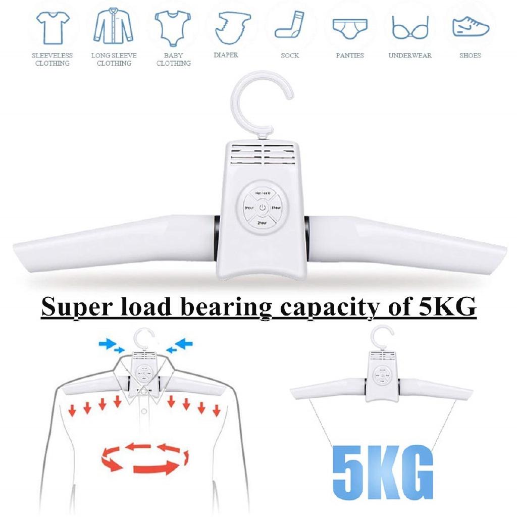 Portable Clothes Hangers Electric Clothes Dryer Smart Shoes Dryer Rack Hot&Cold Dual-use Home Travel Rack Hangers US/EU