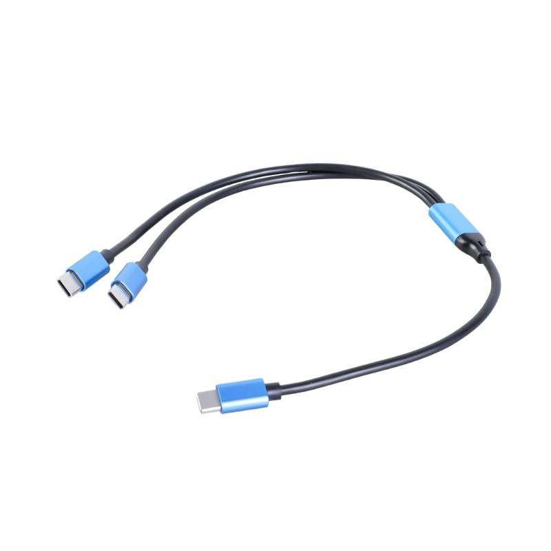 USB C To Double Type C Splitter Cable  With 480Mbps Data Transfer And 80W Charging Port Supported Efficient Data Line