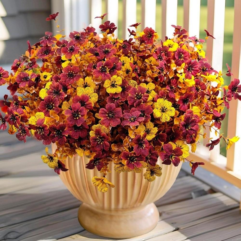 Fall Decor Eucalyptus Flower Bouquet DIY Floral Simulated Violet Bouquet  Valentine's Day Gift