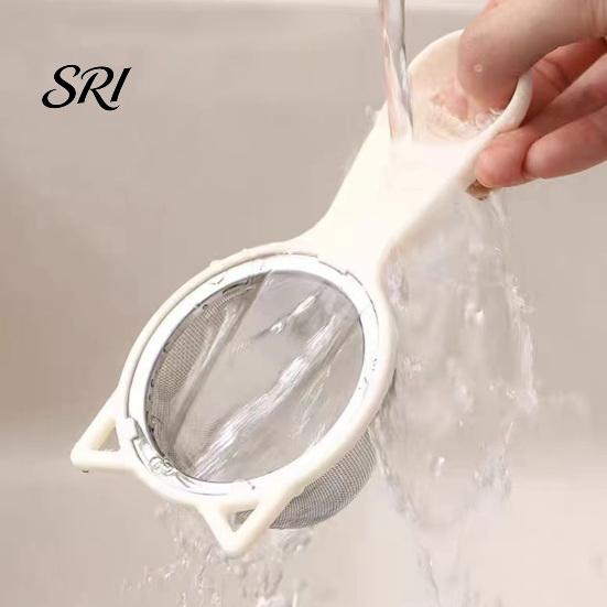 Food Grade Stainless Steel Sifter Strainer Spoon Fine Mesh with Long Handle Sieve Tool Baking Handheld Kitchen for Flour Powdered Sugar Cocoa