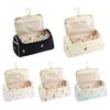 Floral Carrying Bag with Hanging Hook Dustproof Travel Organizer Cute Portable Storage Case for Hair Dryer and Attachments