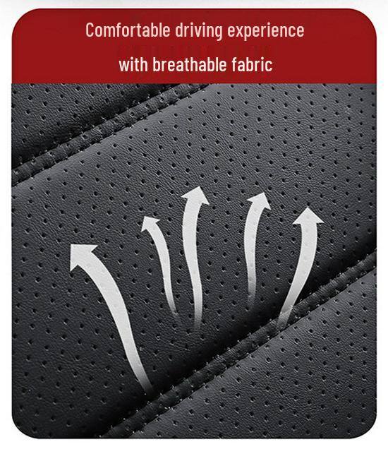 All-Season Universal Leather Car Seat Cushions - Full Coverage for Five-Seater