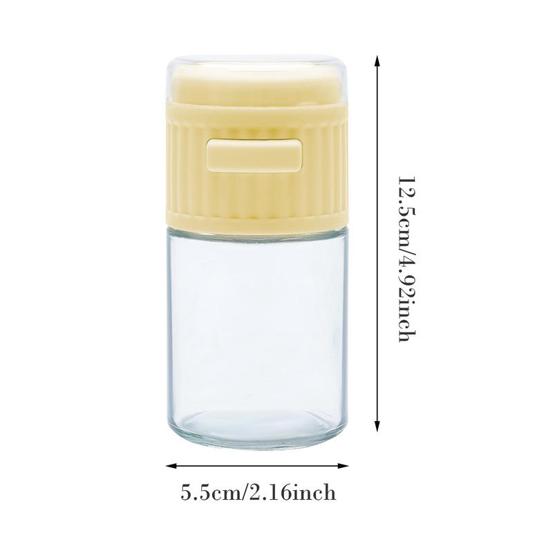 Portable Pepper Shaker Precise Quantitative Seasoning Bottle Powder Sugar Shaker Precise Quantitative Push Type Travel Salt