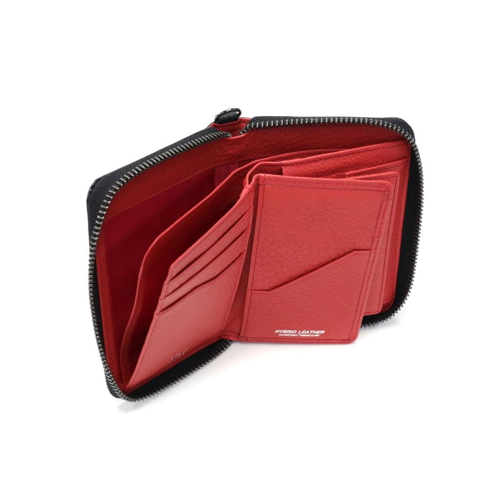 Neu Interesse Schatten 2.0 Bifold Wallet (Vertical Zipper Closure, Inner Flap Bill Compartment) 0708 Black X Navy