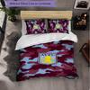 Set Biancheria da Letto Aston Villa Football 3 Pezzi Morbido Set Copripiumino con Federe Set Decorazione Camera da Letto per la Casa