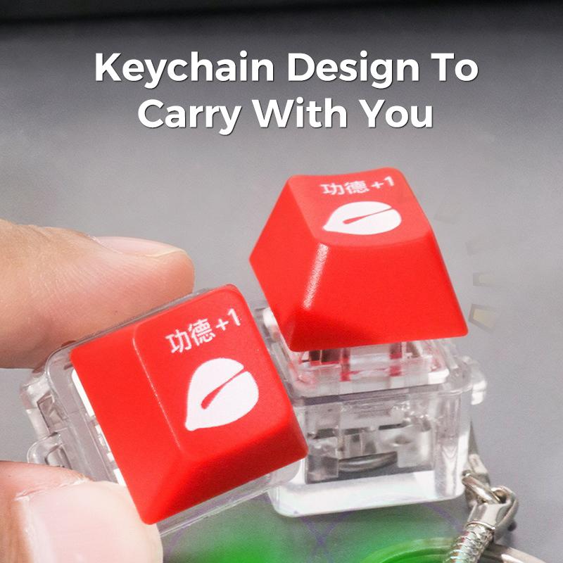 RGB Mechanical Keyboard Keychain Mini Switch Tester Portable Fidget Toy for Office Anxiety Stress Relief