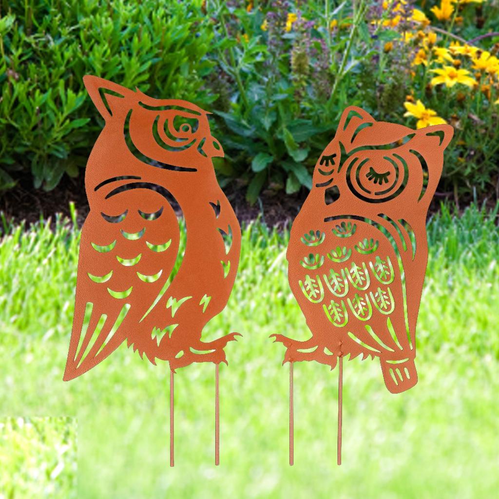 Iron Flowerpot Decoration Cartoon Plug-In Animal Landscaping Aging Resistance Holiday Gifts Retro Waterproof for Outdoor Garden