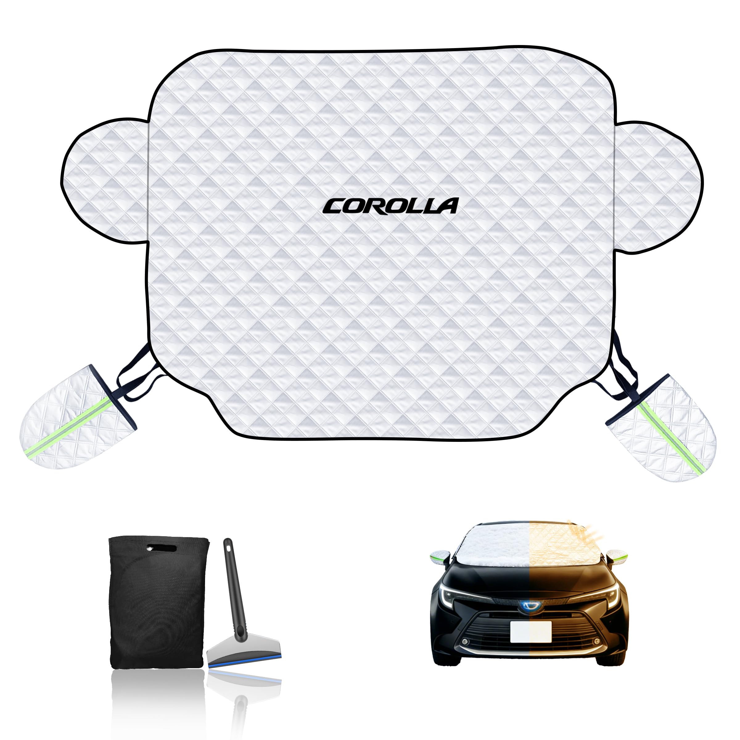 

Toyota Corolla 210 Серия Эксклюзивная Накидка на Лобовое Стекло от Снега и Заморозков Листьев и Птичьего Помета Светоотражающая Лента и Складная для Удобства Специальный Автомобиль