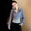Spring Luxury Two-Piece Plaid Shirt – Stylish, Age-Reducing & Beautiful