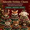 Handmade Birthday Gift Ideas Animal Xmas Tree Crochet Kit, Christmas DIY Cute Desktop Holiday Decorations Highland Cow Forest Craft Kit for Beginners,