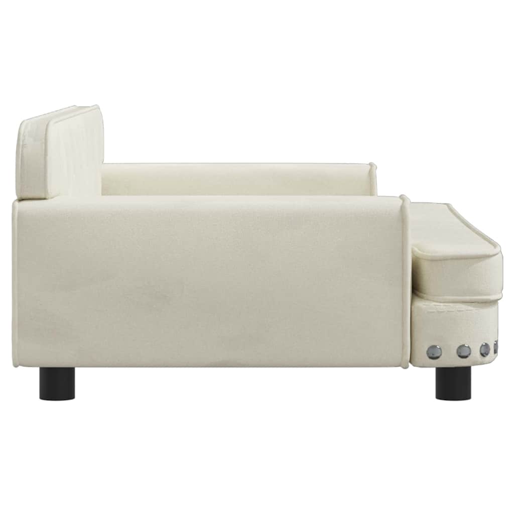 Kids Sofa Cream 90 x 53 x 30 cm Velvet