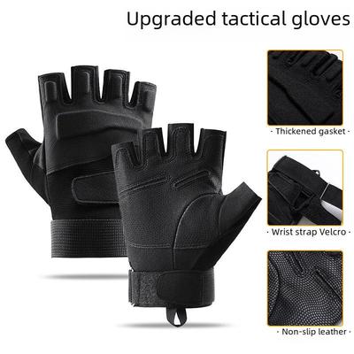 Unisex Taktische Halbfingerhandschuhe: Rutschfest, Langlebig, Abriebfest für Outdoor-Fitness, Radfahren und Klettern (Frühlings- und Herbststil)