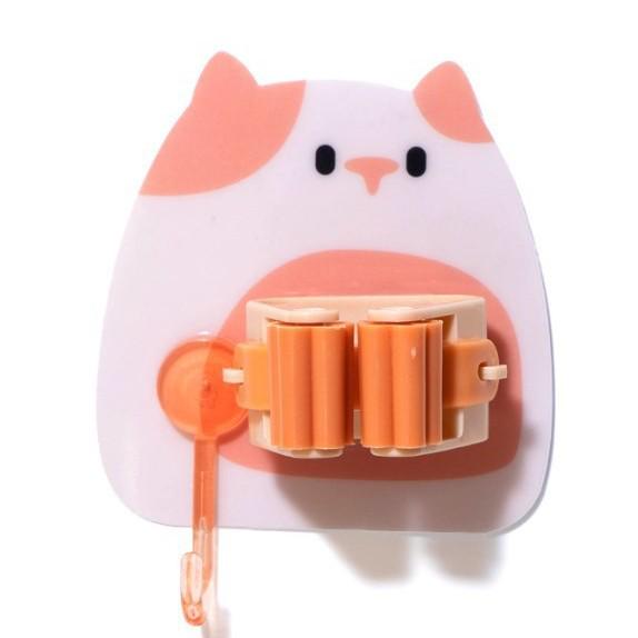 Punch-Free Mop Holder: Strong Hook for Bathroom & Household