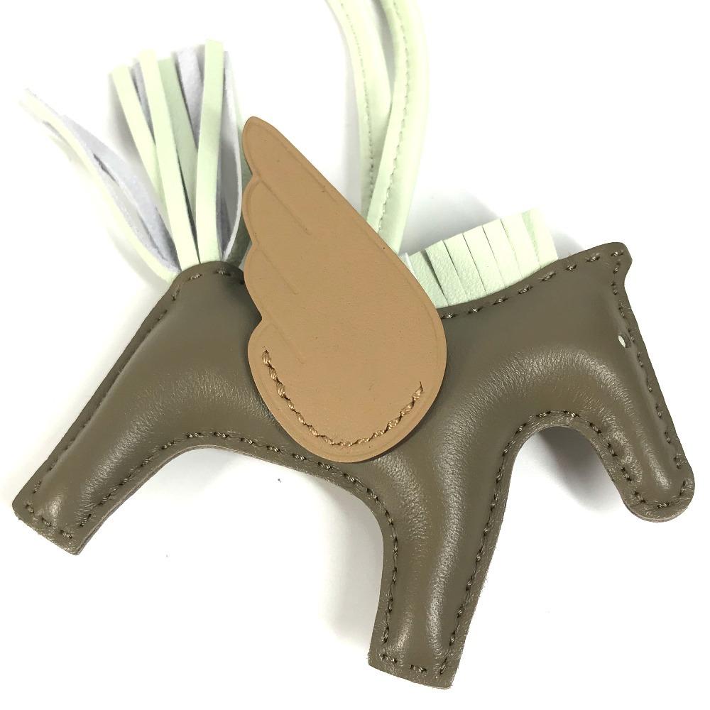 Hermes Pegasus PM Bag Charm Anyo Miro Bizcui/Etoupe BrownBased/Green Unused