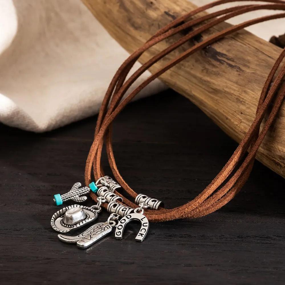 Vintage Leather Necklace